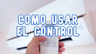 Funcionamiento del control remoto de un aire acondicionado LG