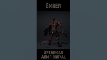 Ember Spearman Arm1 Brutal 360 #character #rogerkint #3d #animation #gaming #unity #unreal #ember