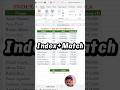 Stop Using VLOOKUP! Try INDEX + MATCH Instead ⚡#indexmatch #exceltips