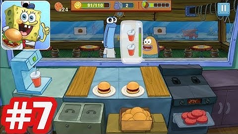 SpongeBob - Krusty Cook Off - Gameplay Walkthrough - Part 7 Crusty Crab (Level 1 - 4) iOS/Android