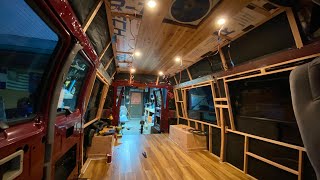 Building a Solar Cabin on Wheels | Van Conversion Framing and Insulation | Dodge Ram Adventure Van