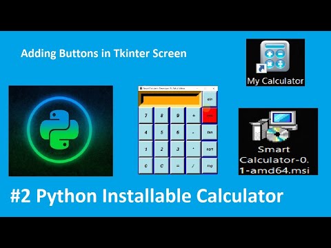 Adding Tkinter Buttons | Python Simple Calculator #2  | Python Mini Projects  # Part 2