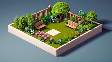 Blender with Stable Diffusion XL Tutorial - Isometric garden