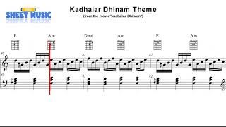 Kadhalar Dhinam || Theme Music || Piano chords