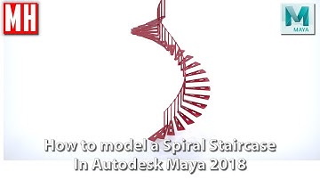 How to model SPIRAL STAIRS for a Light house in Maya 2018