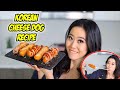 KOREAN MOZZARELLA CHEESY CORNDOGS RECIPE! COOKING SHOW!