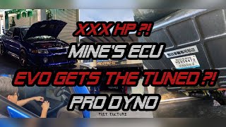 LANCER EVOLUTION GETS A TUNED?! | MINES ECU | PRO DYNO | 4G63T | Anti-Lag | 2-Step | 350HP !