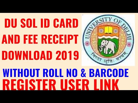 HOW TO DOWNLOAD DU SOL ID CARD 2019!! HOW TO DOWNLOAD DU SOL FEES RECEIPT 2019