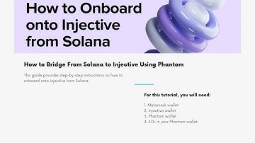 HOW TO BRIDGE FROM SOLANA TO INJECTIVE USING PHANTOM