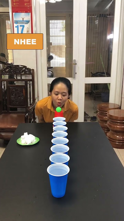 Blow Water Pong Cup Challenge 🤣 - Funny Family Games