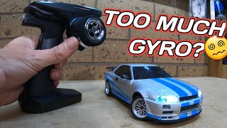 Rwd drift car with TOO MUCH GYRO😵‍💫... LDR/C 1/18 #rccar #rcdrift