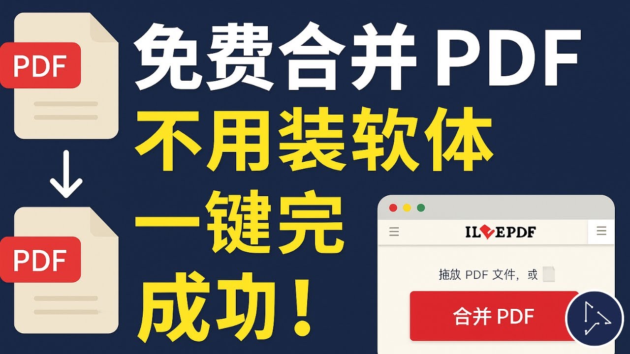免費合併 PDF 不用裝軟體，30 秒搞定（2025 最快方法） - YouTube