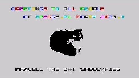 ZX Spectrum 48k: "Maxwell the Cat nanodemo" Demo (2023)