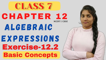 Basic concepts - algebraic expressions - class 7 maths exercise 12.2/NCERT Maths
