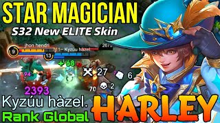 Star Magician Harley New ELITE Skin Gameplay - Top Global Harley by Kyzùu hàzel. - Mobile Legends