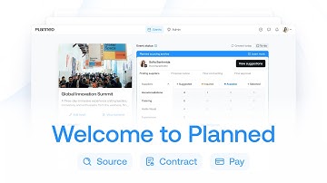 Welcome to Planned | Sourcing, contracting and payments for corporate meetings and events