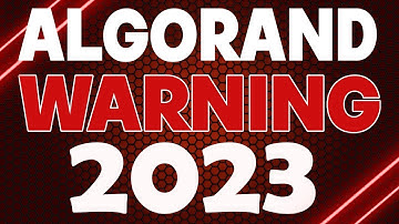 OMG!! ALGO LAST WARNING!! - ALGORAND IS ABOUT TO COME TO AN END??