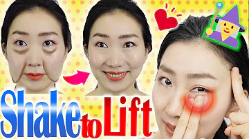 ✌️Lift up your Face by Gently Shaking Magic! How to Eliminate Nasolabial folds and Eye bags