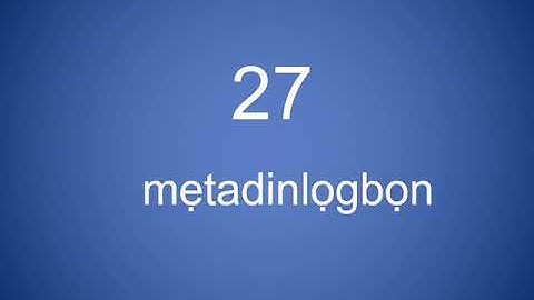 Learn Numbers in Yoruba (21-30)