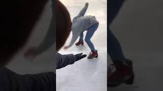 Эпичное катание японки на коньках