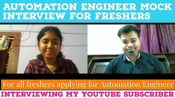 Automation Engineer Mock Interview for 0-1 YOE | Selenium | Java | SDET | Interviewing my Subscriber