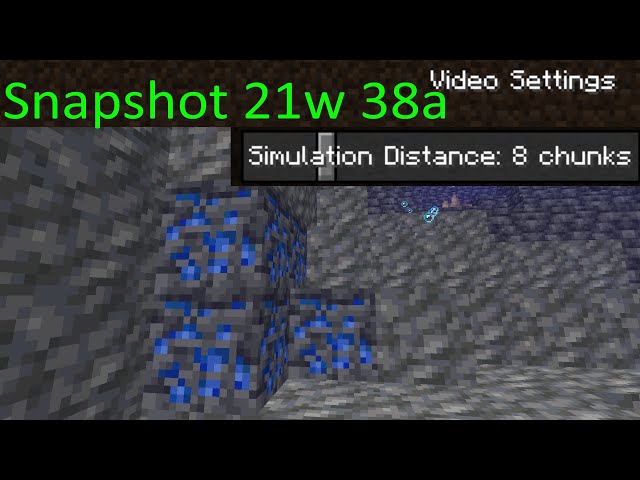 Minecraft 1.18 Snapshot 21w38a and 21w37a Simulation Distance