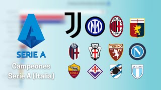 SERIE A: ESTOS SON TODOS LOS CAMPEONES (1898-2024)⚽🏆😎 #inter #seriea #football