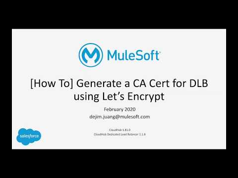 How To - Generate CA Cert for DB using Let's Encrypt