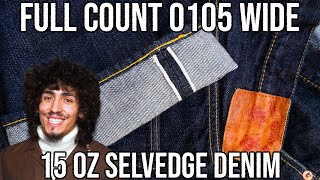FULL COUNT 0105 15Oz. RAW SELVEDGE DENIM JEANS REVIEW | Wide Leg Raw Denim by Alejandro Jomar 2,595 views 2 months ago 10 minutes, 37 seconds
