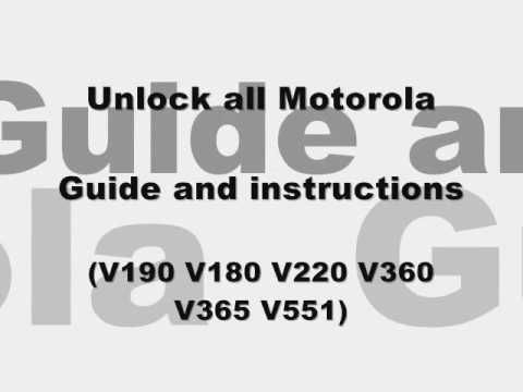 Motorola V180 Unlock Code Free