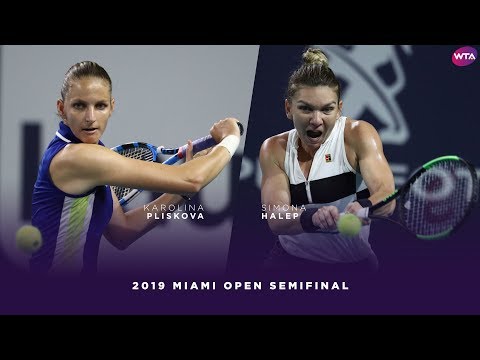 Karolina Pliskova vs. Simona Halep | 2019 Miami Open Semifinal | WTA Highlights