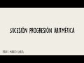 184. Sucesión progresión aritmética