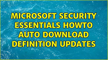 Microsoft Security Essentials howto auto download definition updates (4 Solutions!!)