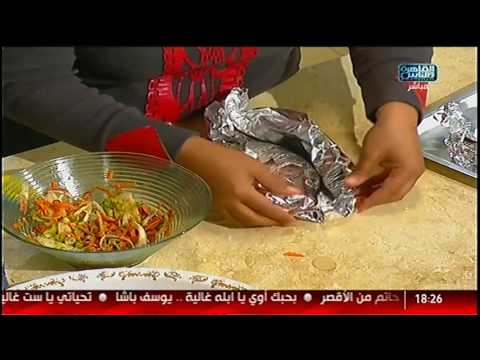 الست غالية السمك الكبيرة نشرطها علشان تشرب الخلطة