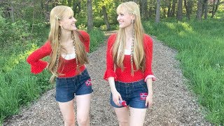 NORWEGIAN WOOD - The Beatles (Harp Twins) Camille and Kennerly