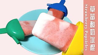 超浓草莓🍓酸奶冰棍，我吃过最好吃的草莓冰棍，再也不用买棒冰啦 The best Strawberry Yogurt Popsicles【ENG SUB】| 美食食客（221）