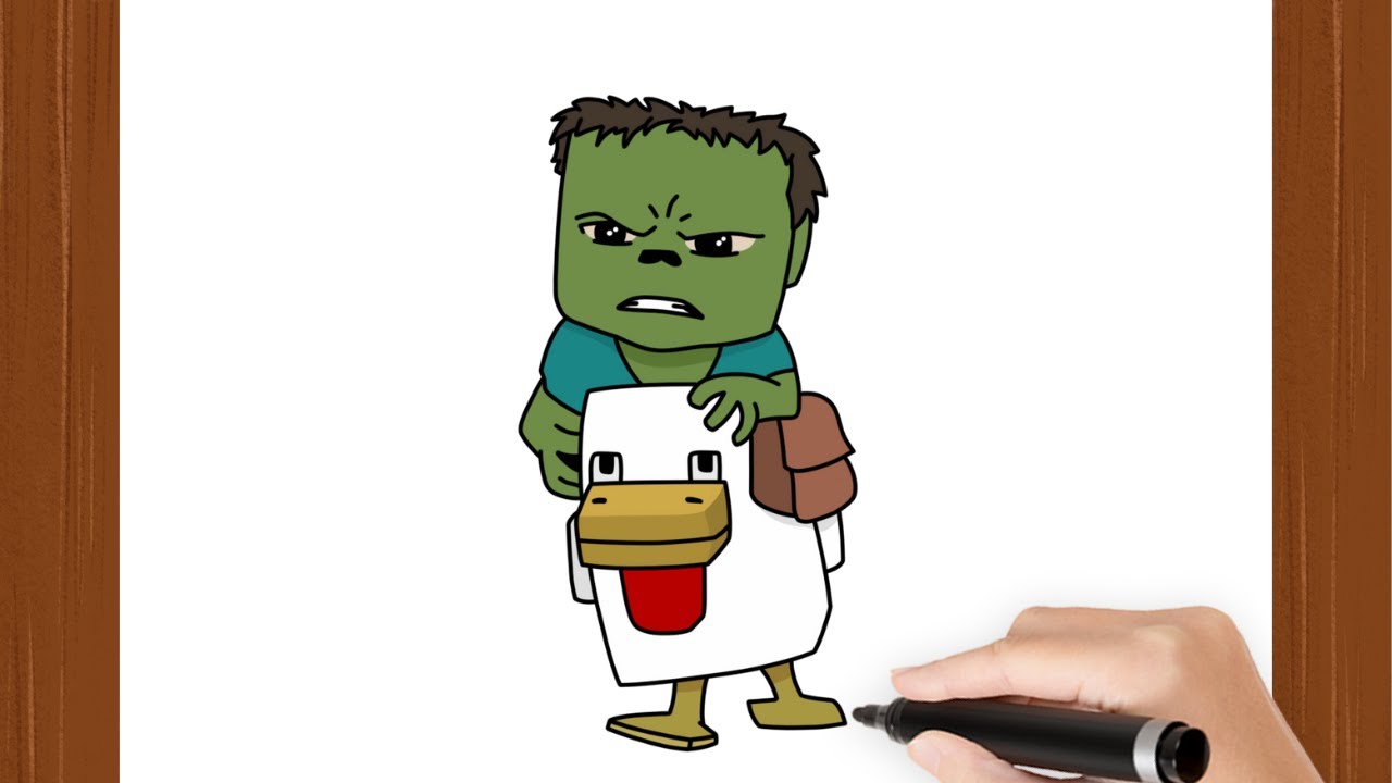 How To Draw CHICKEN JOCKEY I MINECRAFT I Easy - YouTube