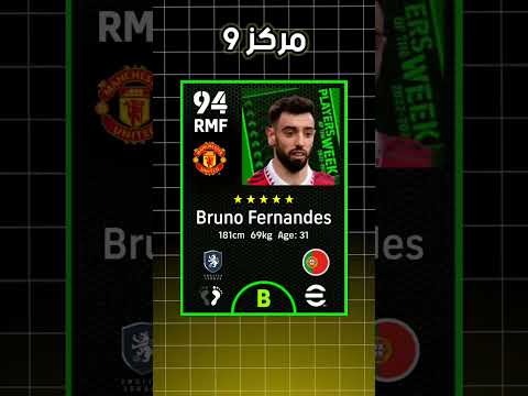 ترتيب لأفضل بطاقة للاعب برونو فرنانداش في Efootball 2026 Mobile