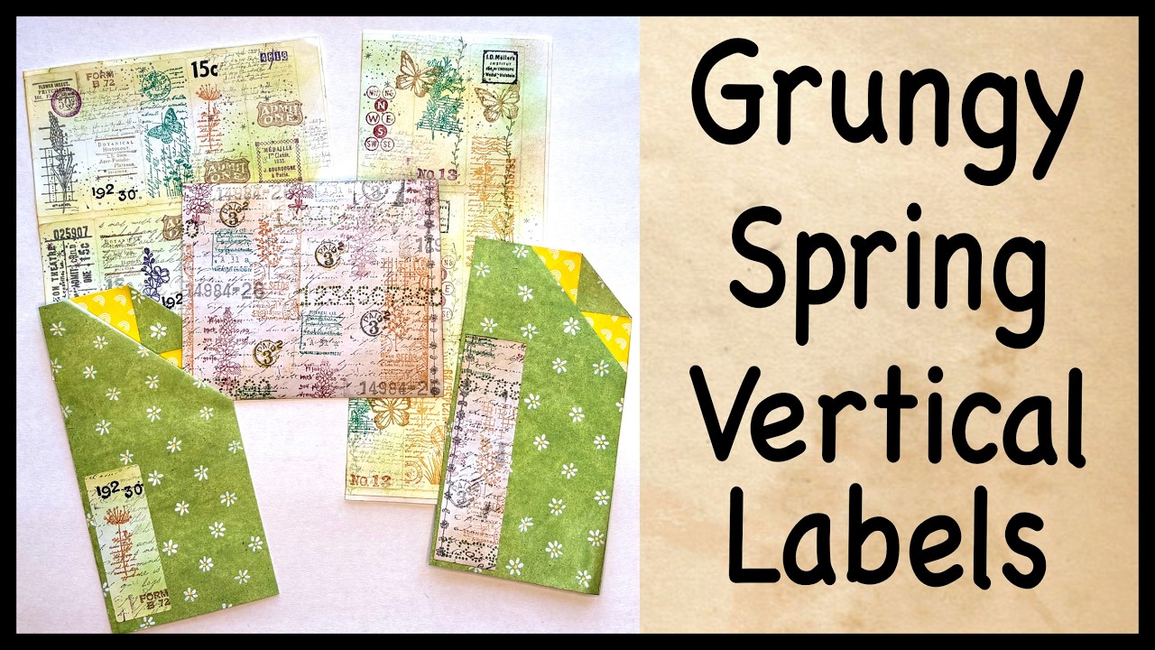 Labels Vertically Grungy Spring Vertical Labels made from Office Labels - YouTube