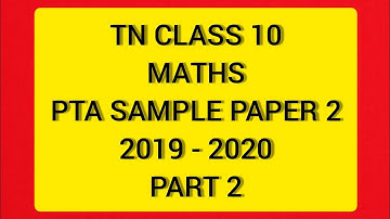 TN Class 10 Maths New Syllabus PTA Sample Question Paper II 2019-2020 Part 2 sums 25 to 28.