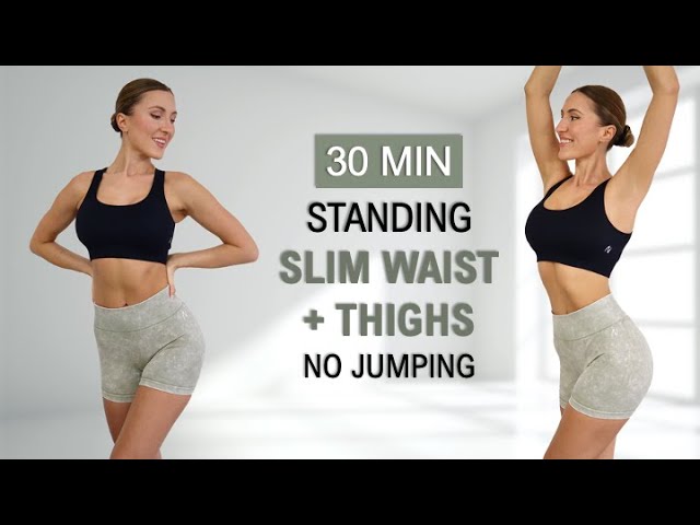 30 Min BRA BULGE + BACK FAT Workout  All Standing - No Jumping, No Repeat,  No Equipment 