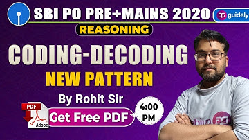 Coding Decoding Reasoning Tricks | SBI PO 2020 | SBI PO Reasoning | Reasoning by Rohit Sir