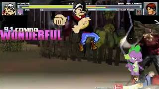 An Mugen Request Popeye & Spike Vs Ash Williams & Freddy Krueger