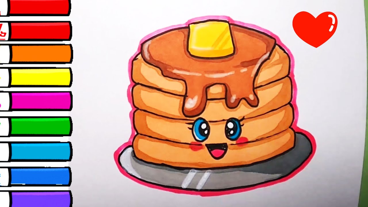 COMO DIBUJAR PANCAKES KAWAII HOW TO DRAW KAWAII PANCAKES YouTube