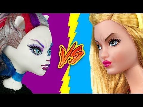 clever-barbie-hacks-vs-monster-high-hacks-challenge!-16-dolls-hacks-and-crafts