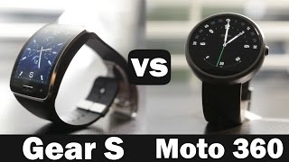 Samsung Gear S Vs Moto 360 Smartwatch Comparison(Here is a our smartwatch compariosn of the Samsung Gear S Vs the Moto 360 Help make our video possible by using are Our links when you get something on ..., 2014-11-22T20:30:03.000Z)