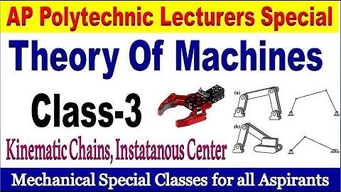 Theory Of Machines class 3 with instantaneous center Explanation for all aspirants By SRINIVASMech