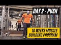Muscle building workout day 2  chest  triceps  push workout  aesthetic karthik