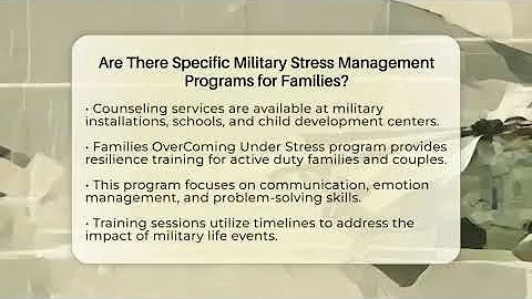 Are There Specific Military Stress Management Programs for Families? - Armed Forces Insider