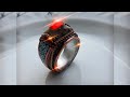 طريقة صنع خاتم من نواة التمر وسلك النحاس \\من اجمل الموديلات